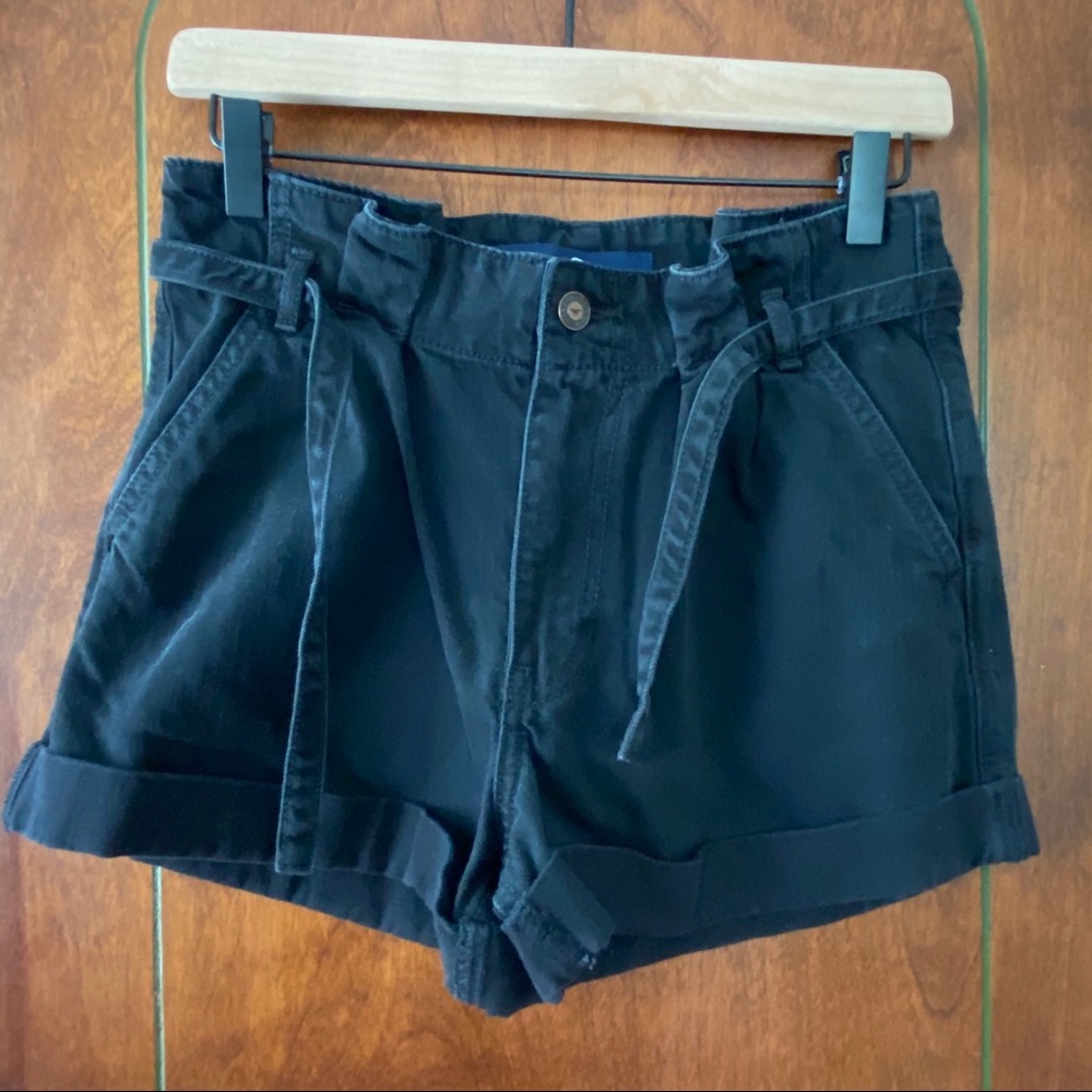 “Mom” Shorts, Washed Black